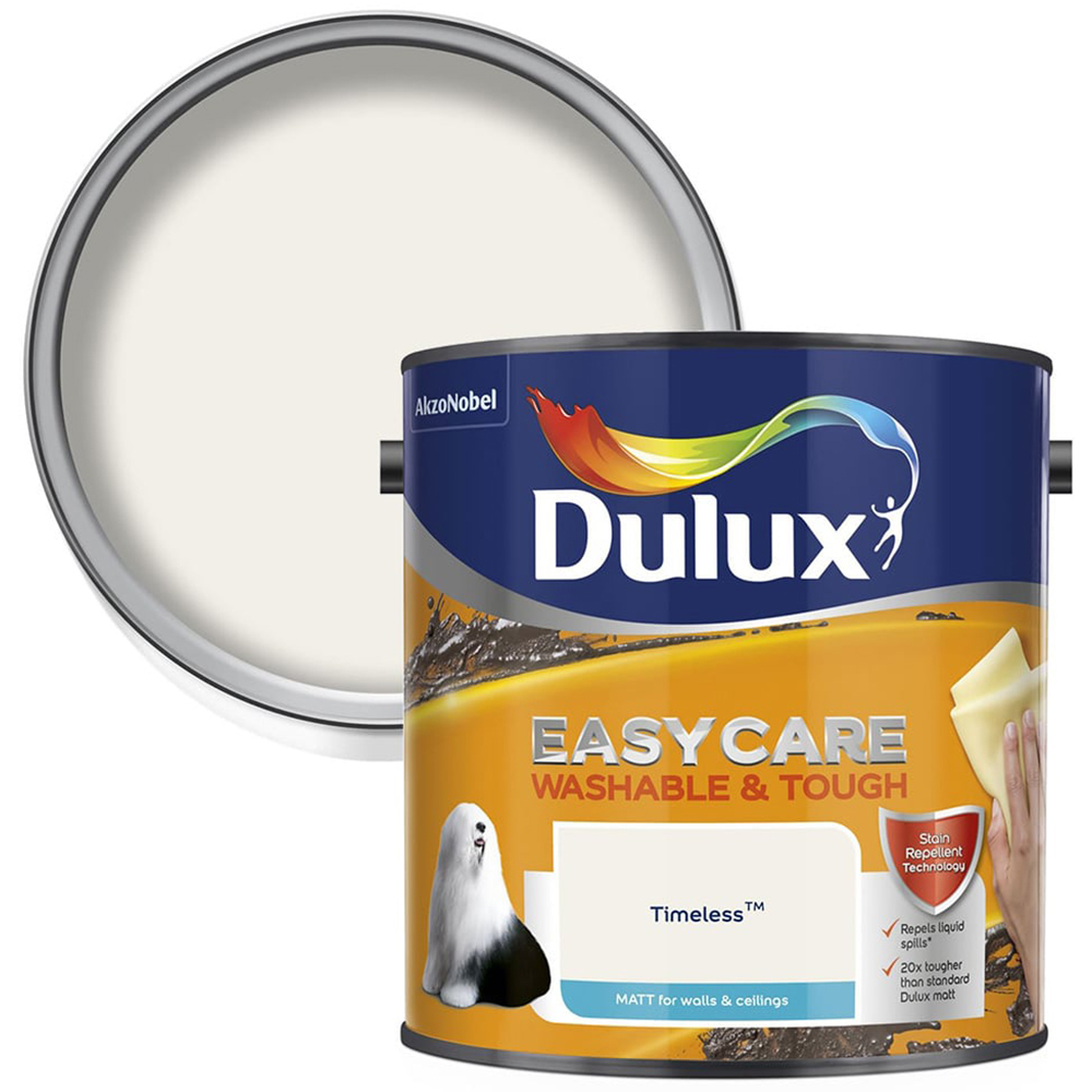 Dulux Easycare Washable & Tough Timeless Matt Emulsion Paint 2.5L Image 1