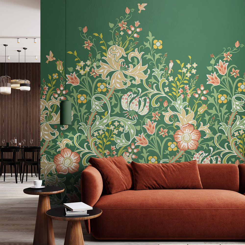 Origin Murals Trailing Lily Green Wall Mural Image 1