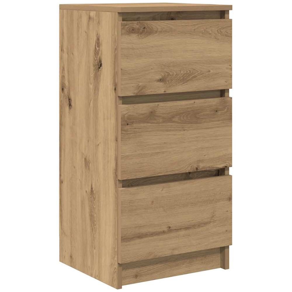 vidaXL 3 Drawer Artisan Oak Sideboard Image 2