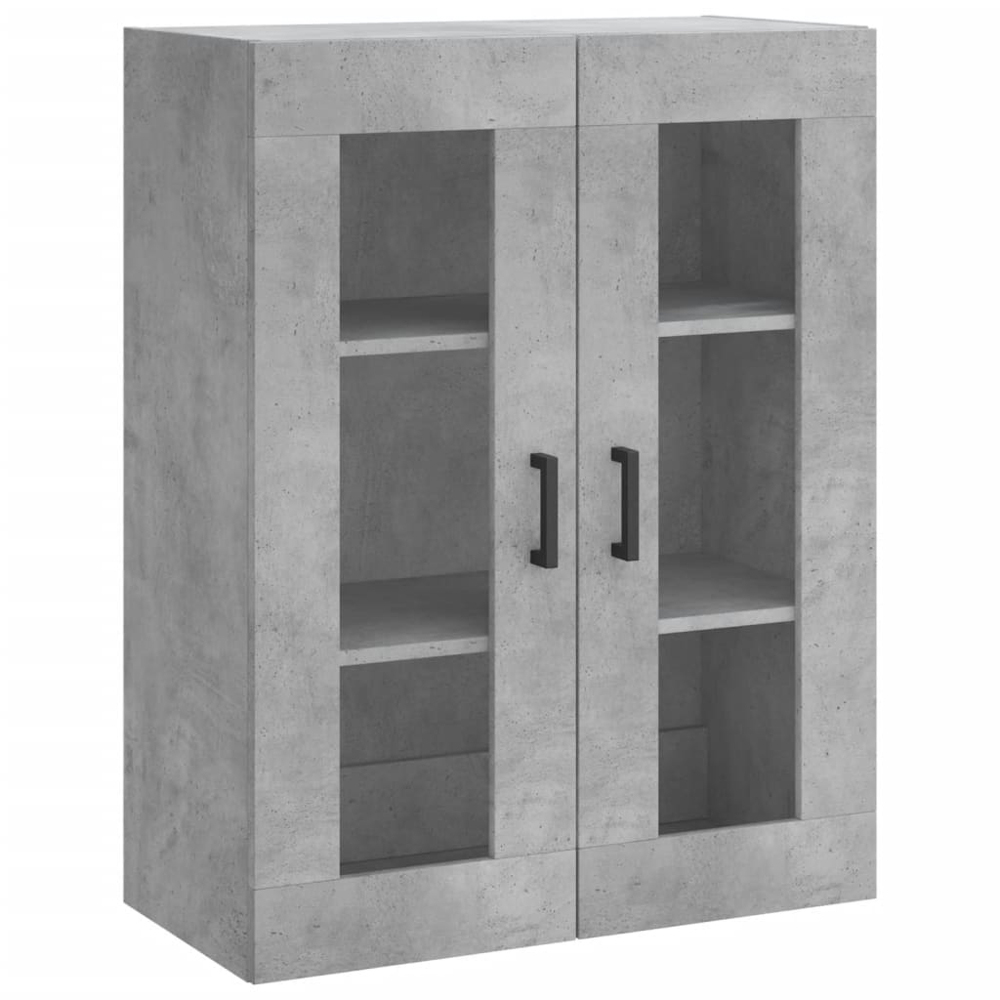vidaXL 4 Glass Door Concrete Grey Highboard Image 5