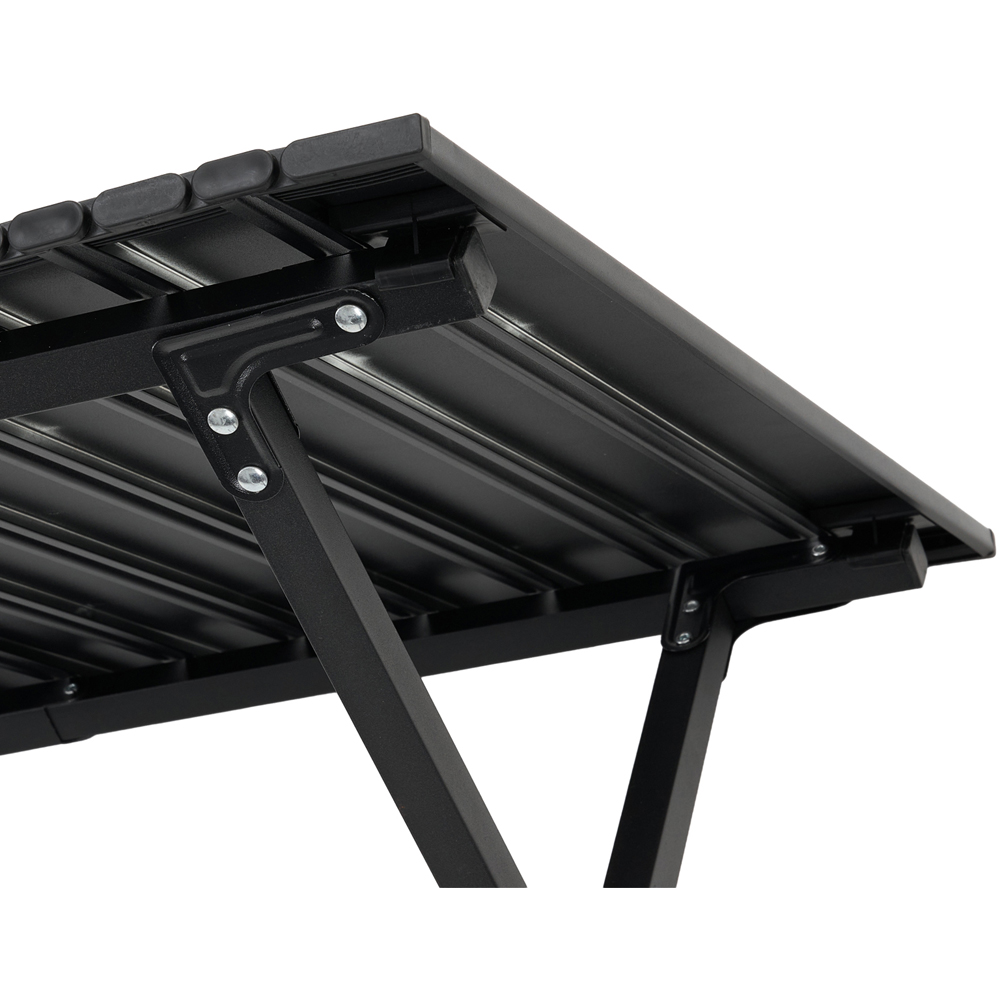 Living and Home 4 Seater Black Foldable High Back Camping Table and Chair Set Image 4