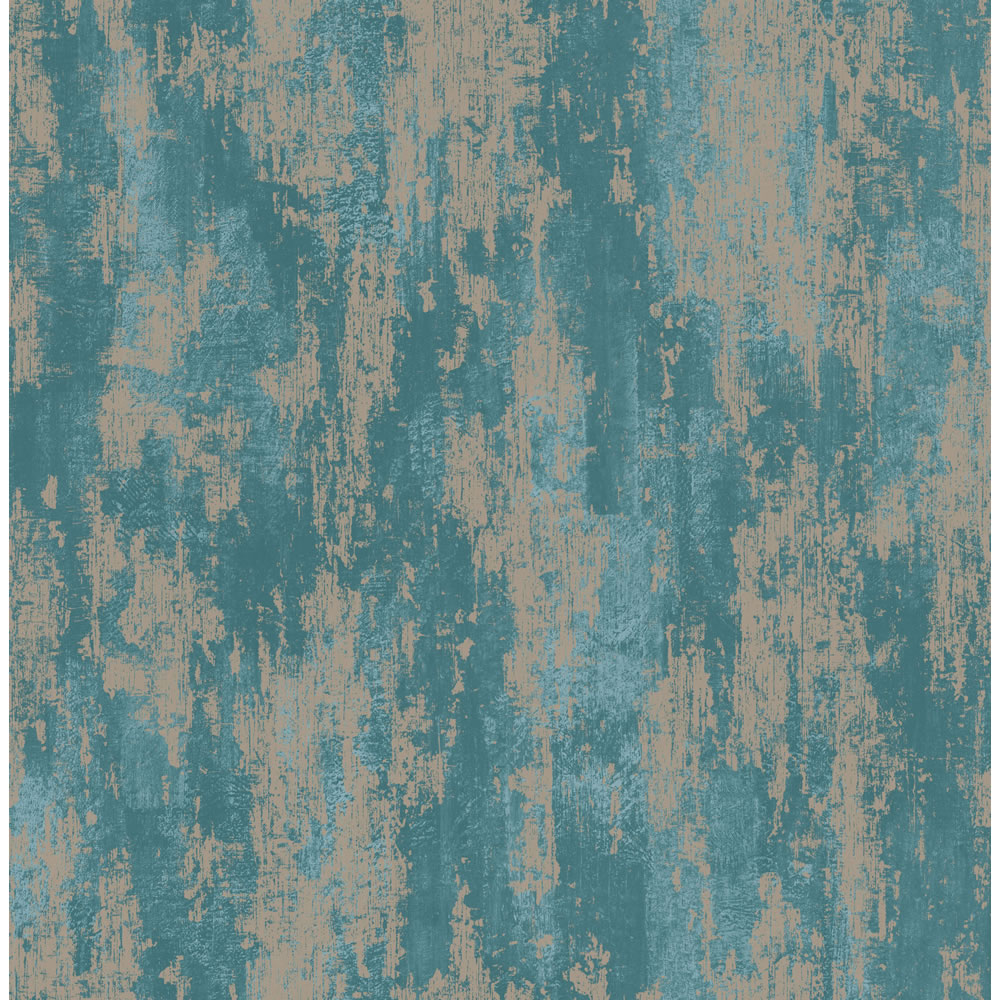 Graham & Brown Boutique Wallpaper Industrial Texture Turquoise Image 1