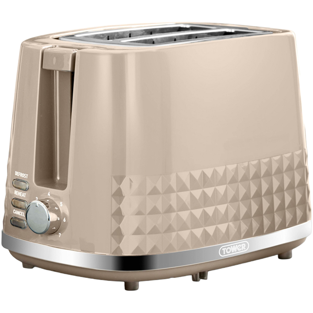 Tower Solitaire T20082MSH Latte 2 Slice Toaster Image 1