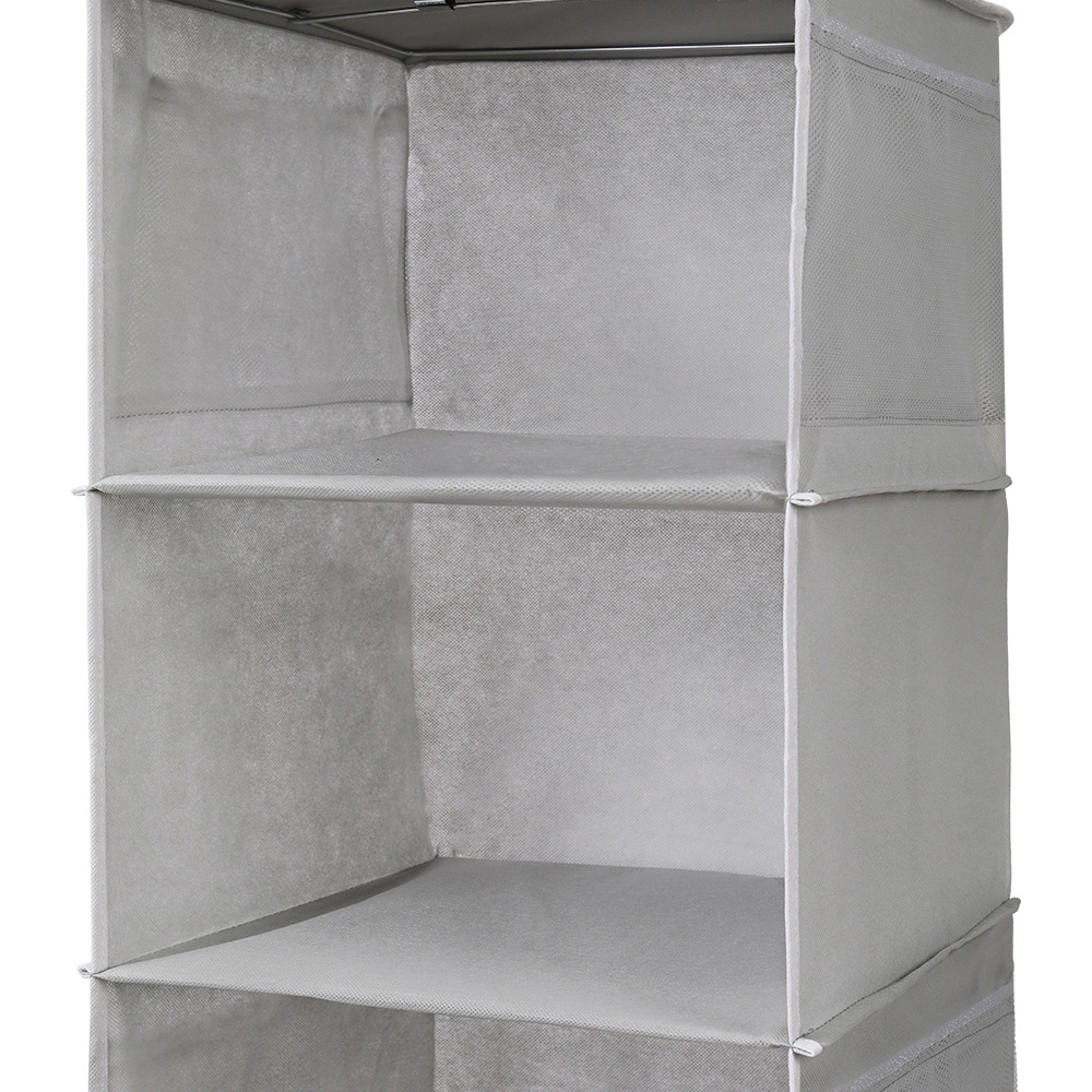H&O Direct 5 Tier Grey Hanging Closet Organiser Image 3