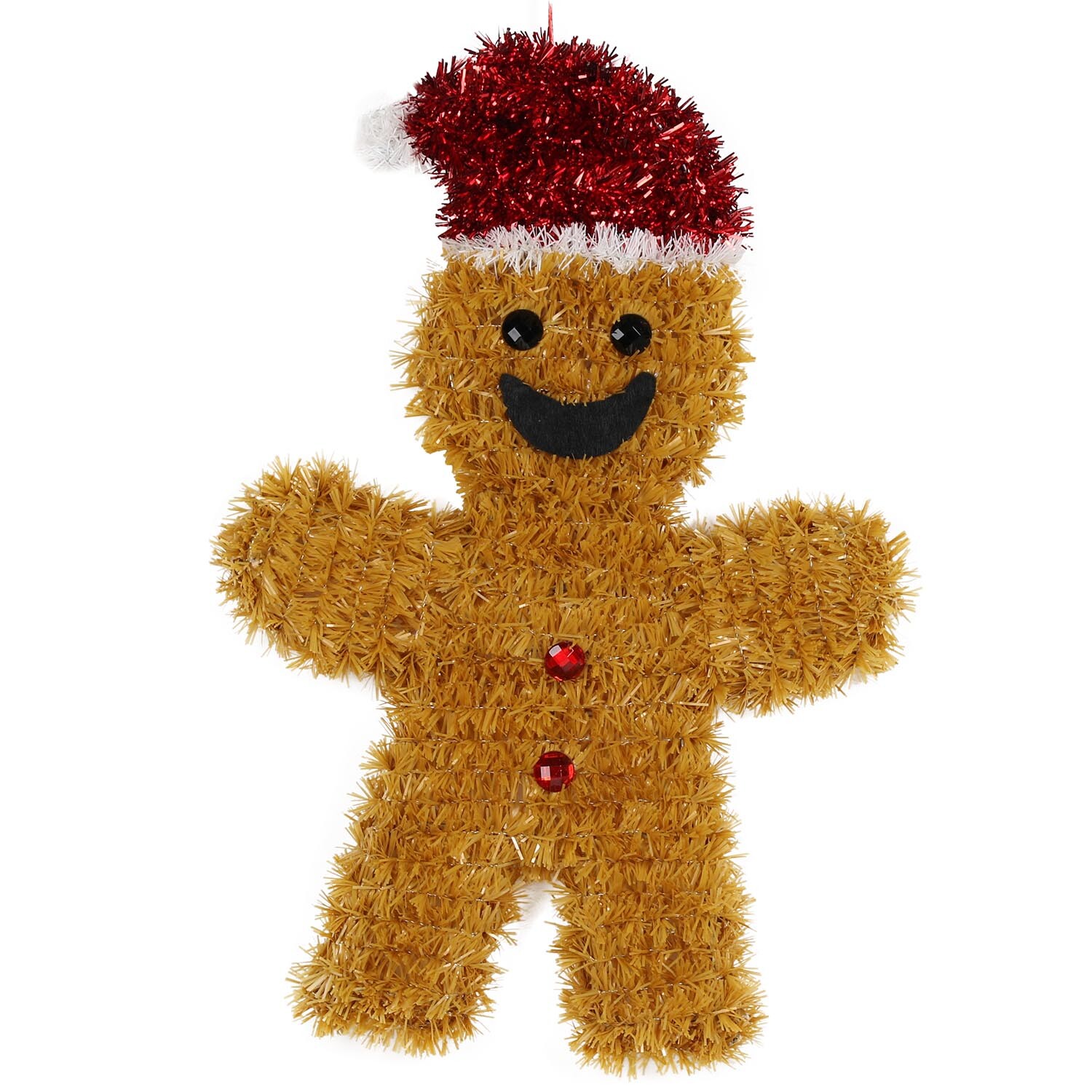 Tinsel Gingerbread Man - Brown Image 1