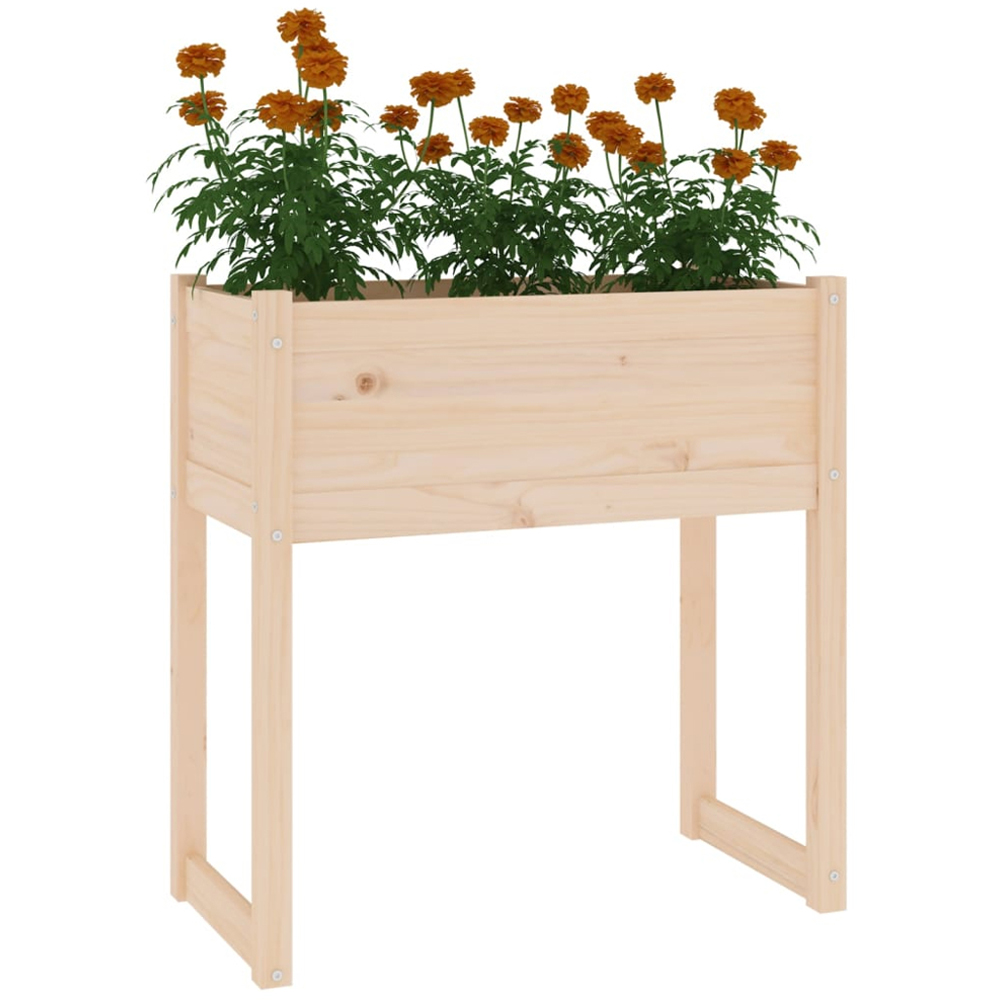 vidaXL Natural Solid Pine Wood Garden Planter 78 x 40 x 81cm Image 3