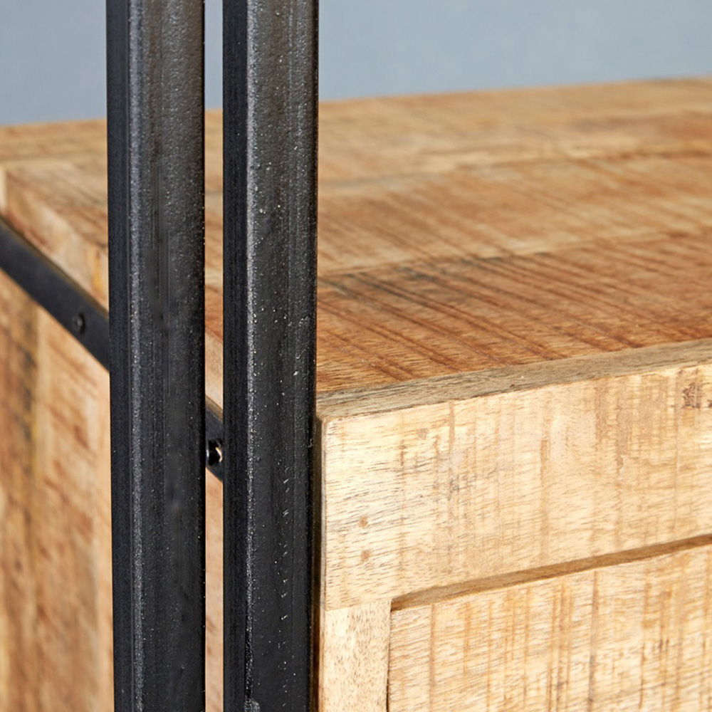 Brooklyn Carnaby 3 Drawer 3 Shelf Industrial Slim Bookcase Image 4