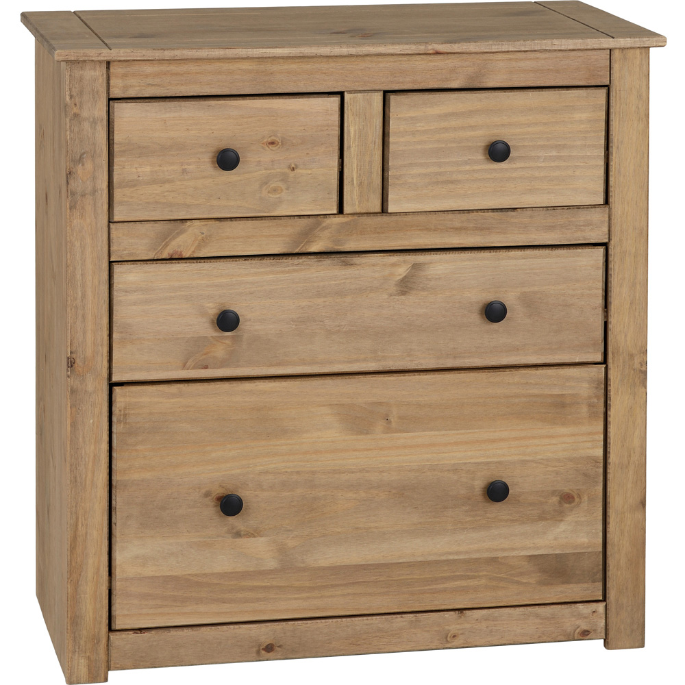 Seconique Panama 4 Drawer Natural Wax Chest of Drawers Image 2
