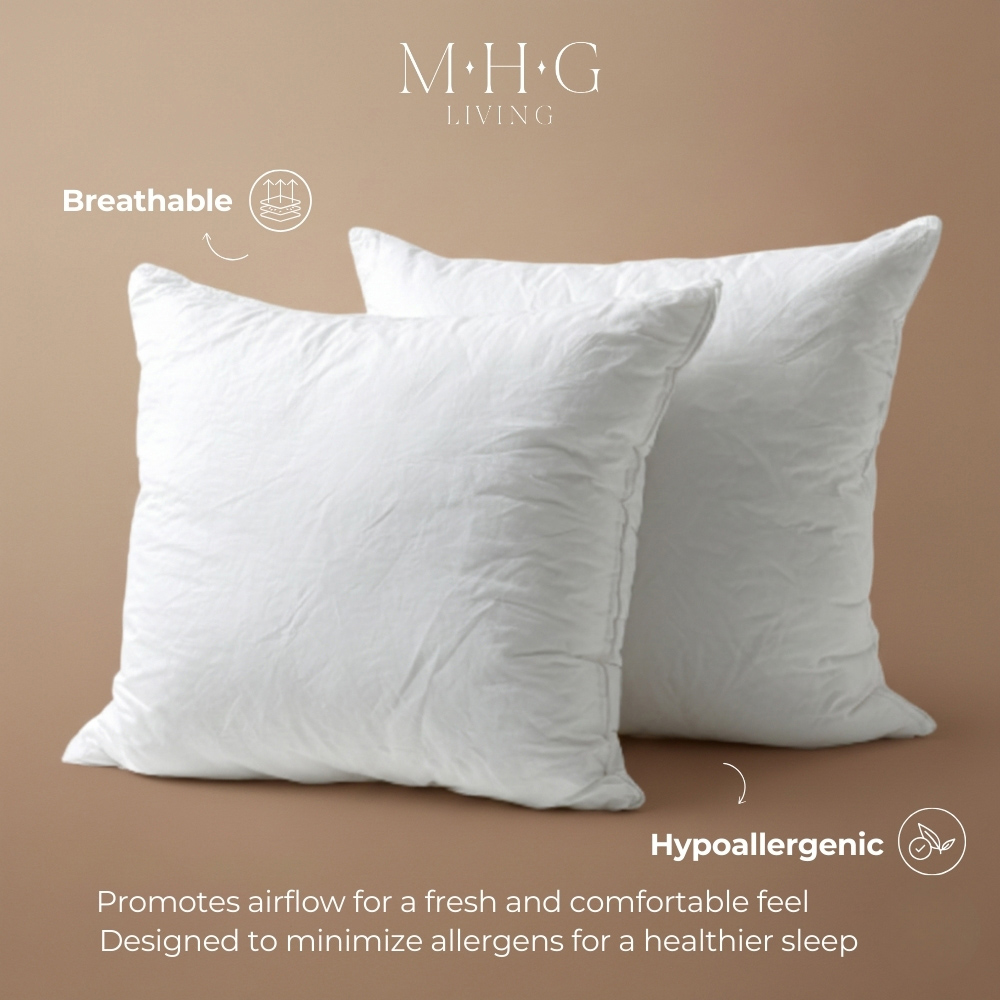 MHG Living White Hollowfibre Square Cushion Pad 65 x 65cm Image 5