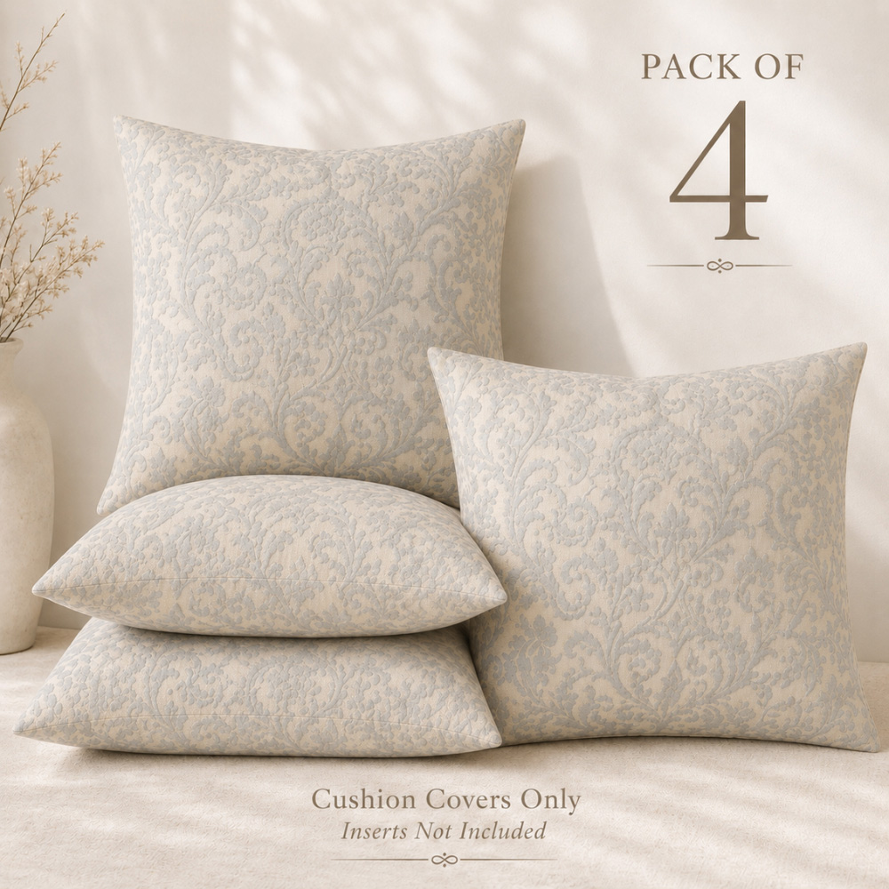 MHG Living Jacquard Concealed Zip Cushion Cover 45 x 45cm 4 Pack Image 3