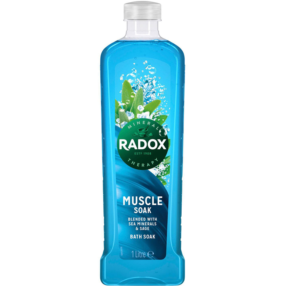 Radox Mineral Therapy Muscle Soak Sea Minerals and Sage Scent Bath Soak 1L 3 Pack Image 3