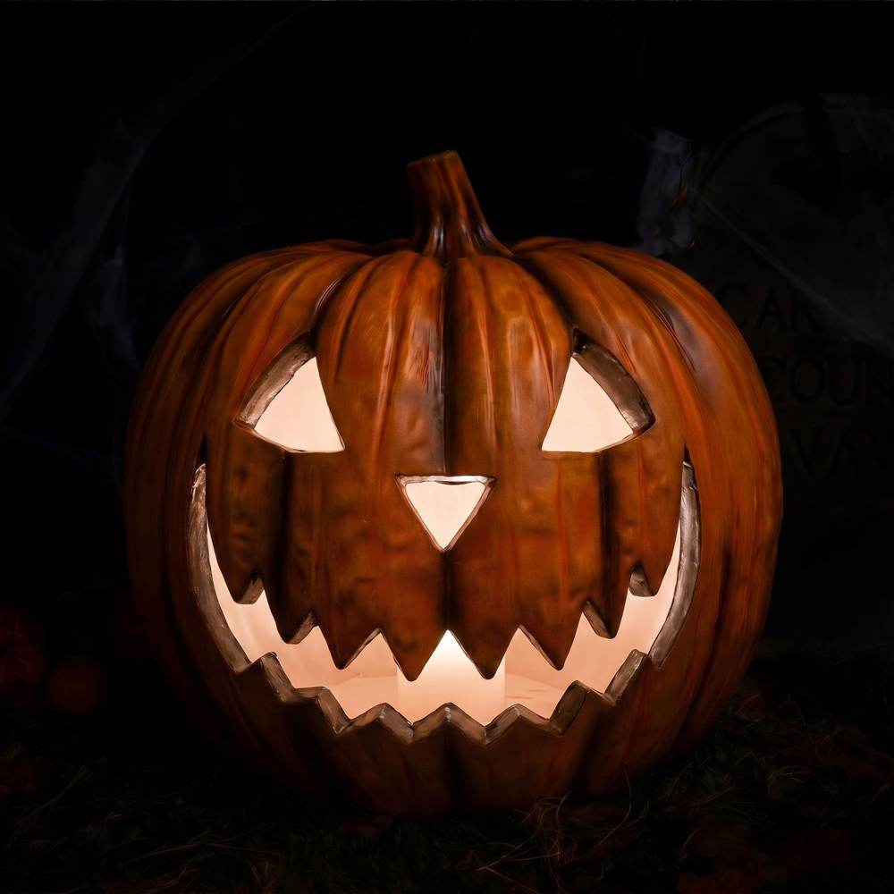 wilko Warm White LED Halloween Pumpkin Ornament 1.4ft Image 5