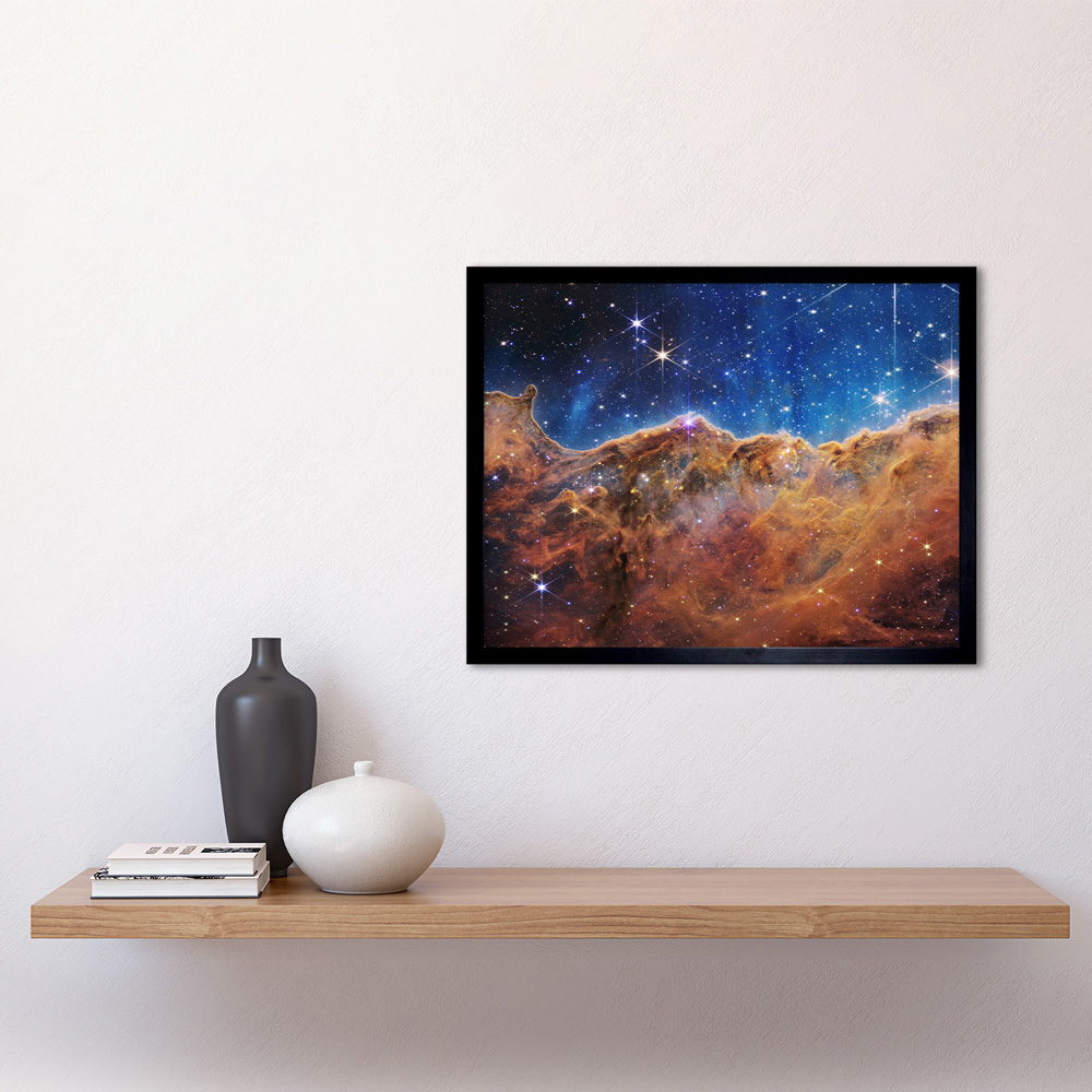 Artery8 NASA James Webb Space Telescope Cosmic Cliffs Image Framed Wall Art Print 30 x 41cm Image 2