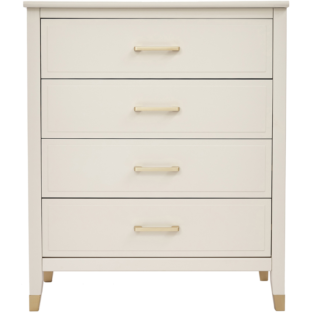 Palazzi 4 Drawer White Chest of Drawers Image 3