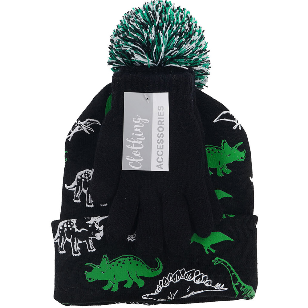 Boys Knit Hat and Gloves Image 2