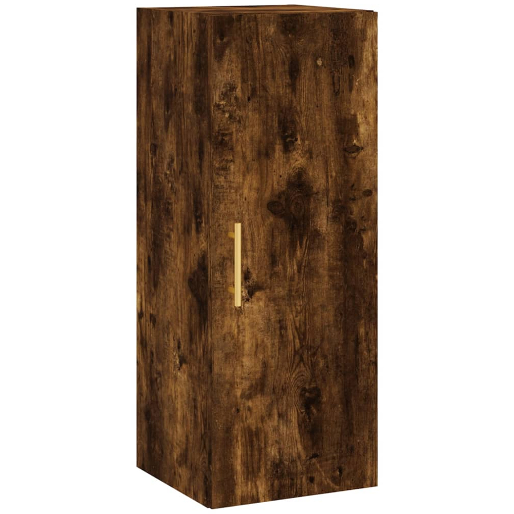 vidaXL Single Door Smoked Oak Wall Mounted Slim Cabinet Image 2