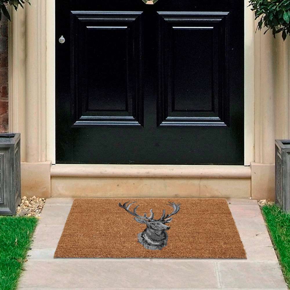 Coco & Coir Stag Head Coir Door Mat 45 x 75cm Image 6