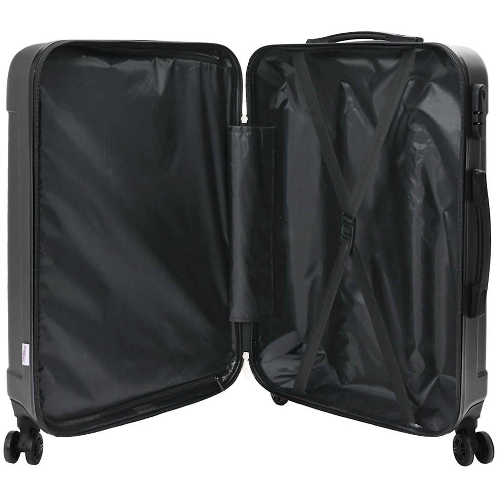 vidaXL Set of 3 Grey ABS Suitcases with Wheels Image 2