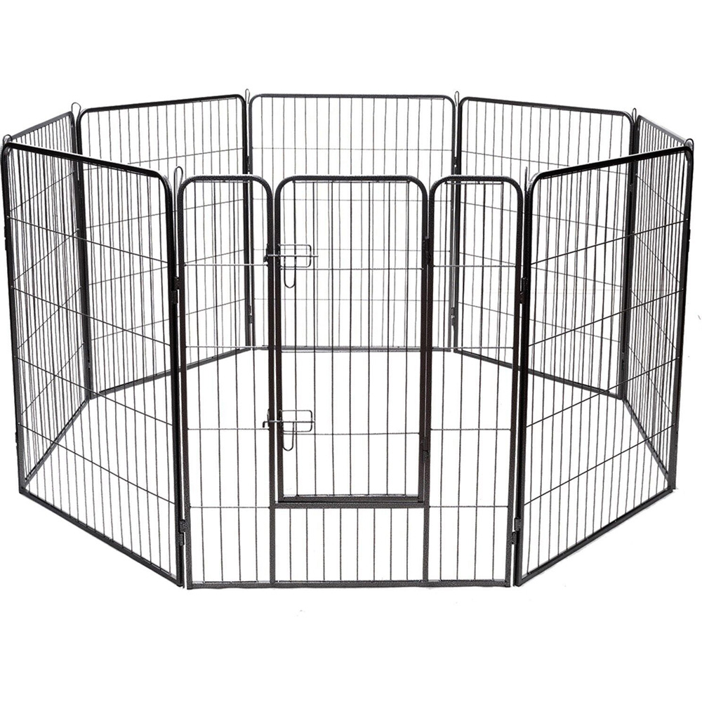 Costway 8 Panel Pet Playpen with Lockable Gate Image 1