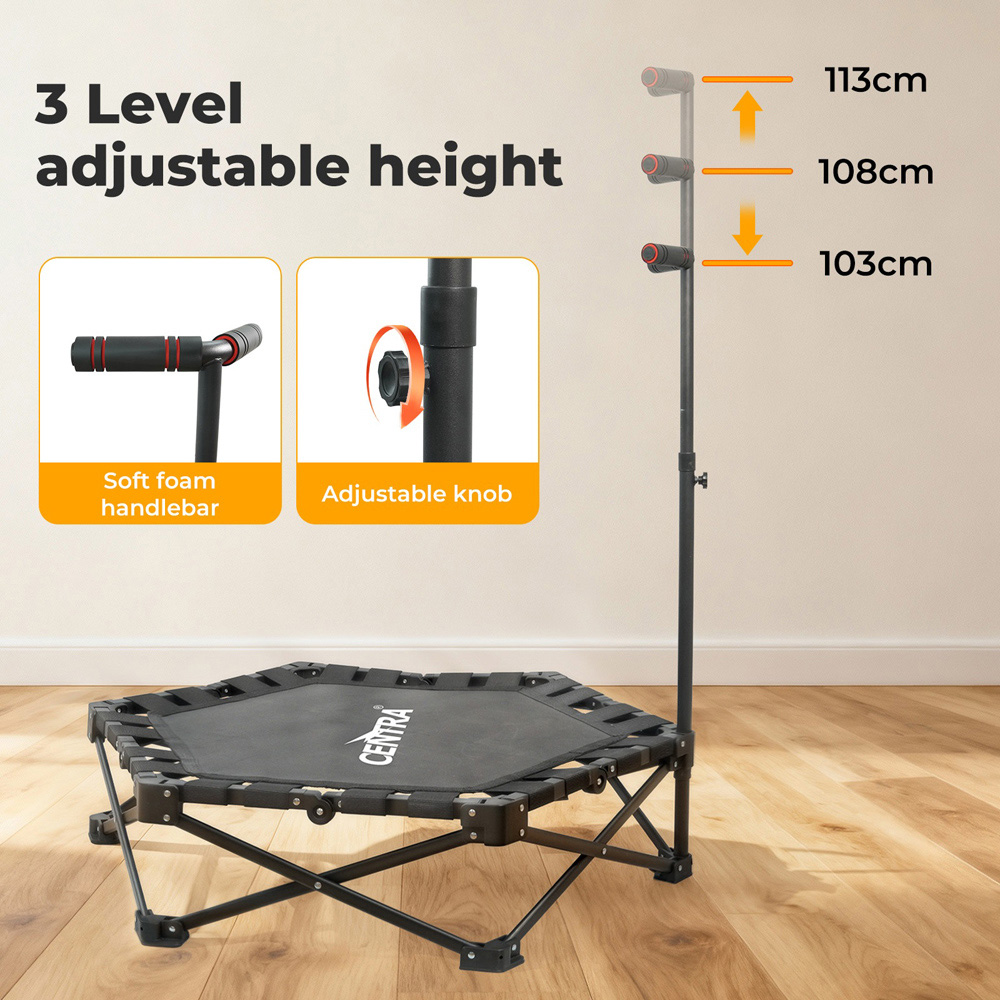 Spector Centra 42 inch Foldable Trampoline with Handrail Image 5