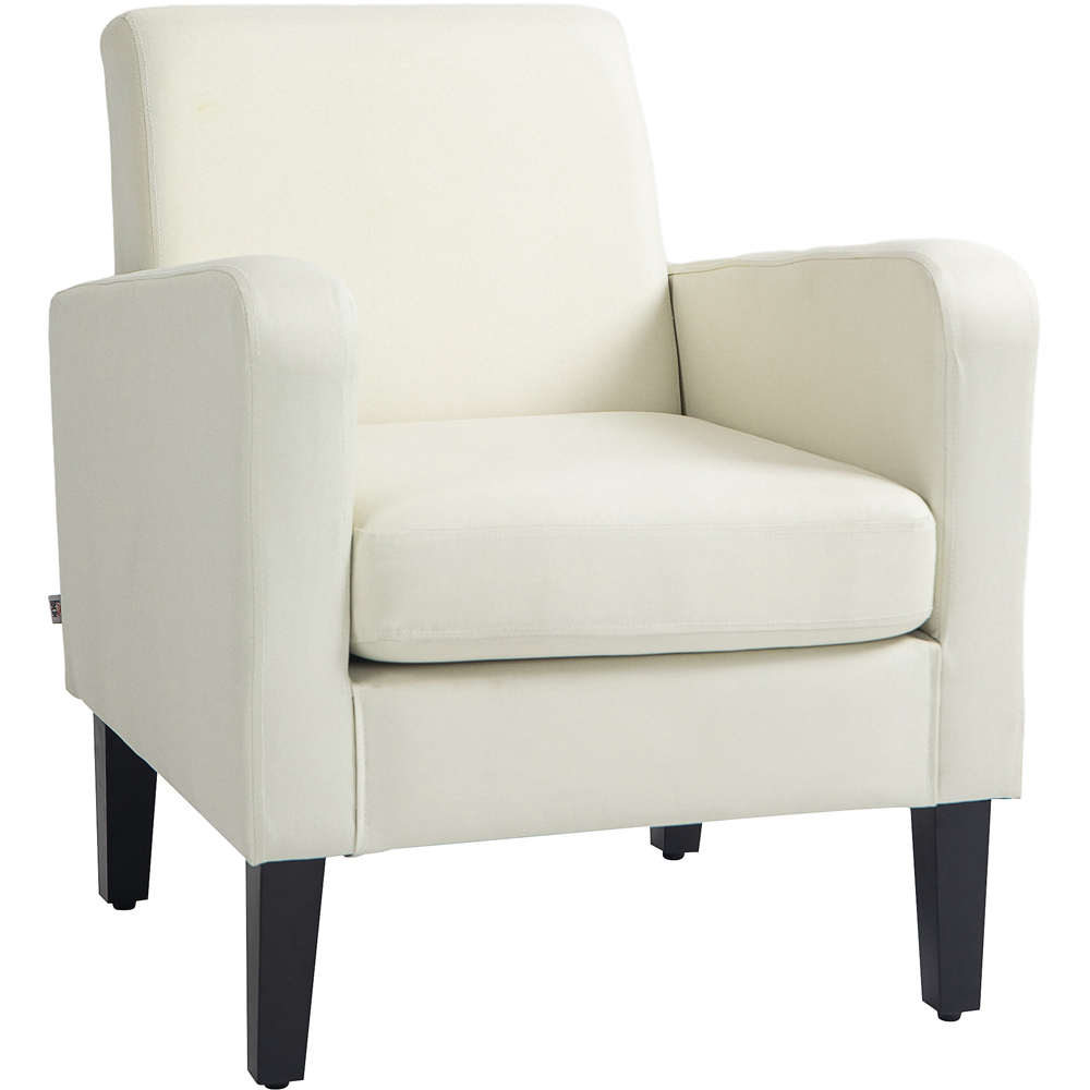 Portland Cream White Accent Chair Image 2