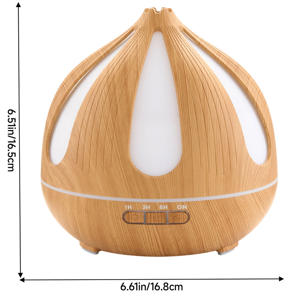 Living and Home Natural Onion Shaped Ultrasonic Essential Oil Diffuser with Timer Light and Remote Image 9