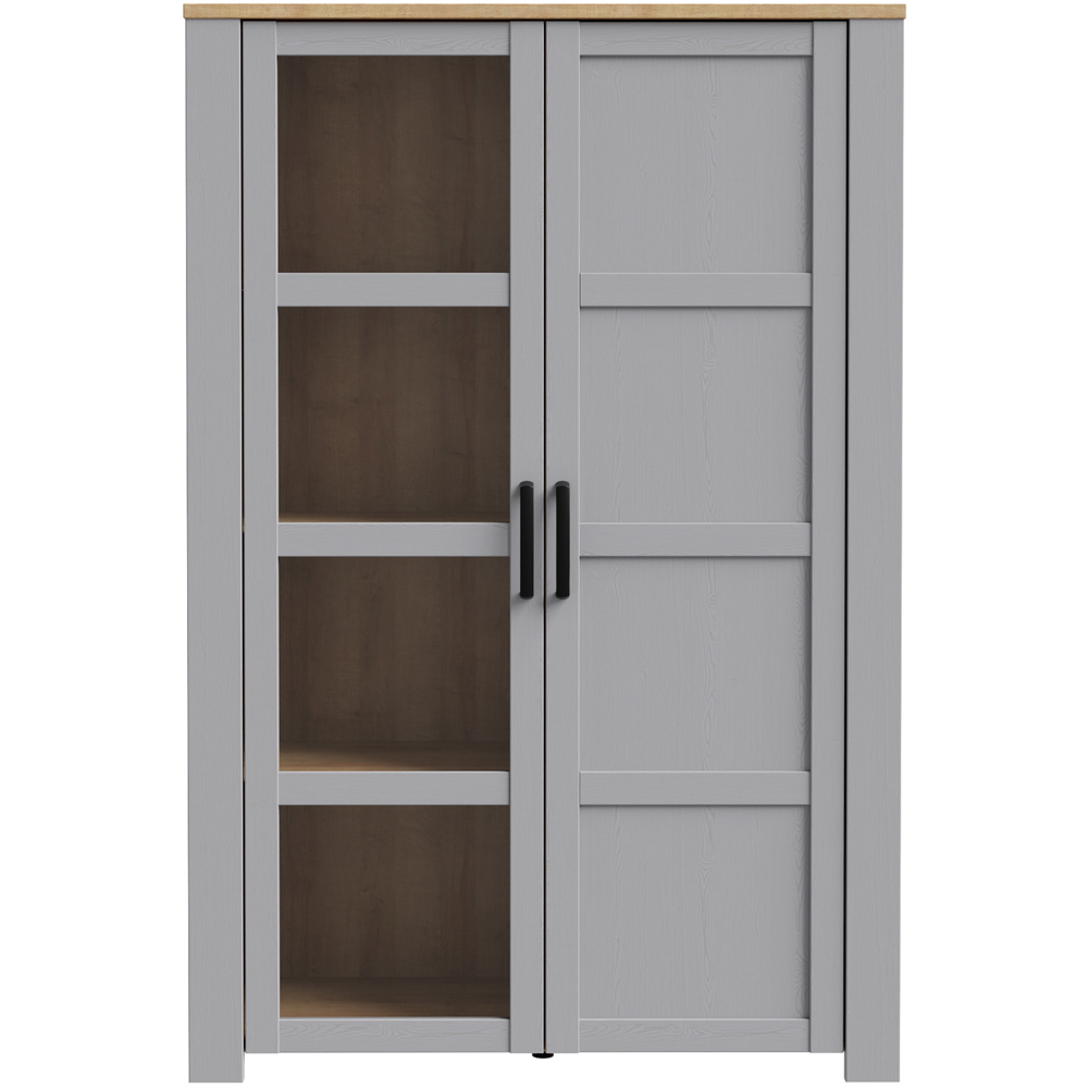 Florence Bohol 2 Door Grey Riviera Oak Display Cabinet Image 3