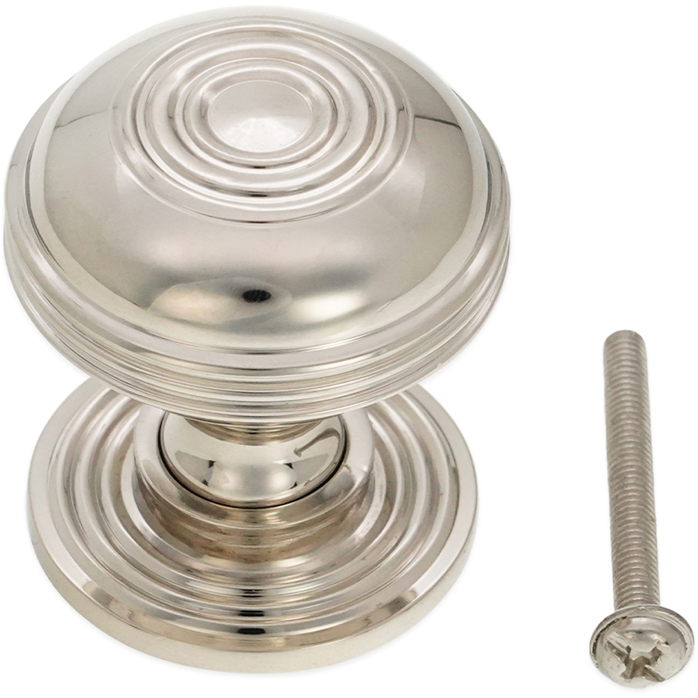 Spira Brass Preston Polished Nickel Large 38mm Cupboard Knob Image 4