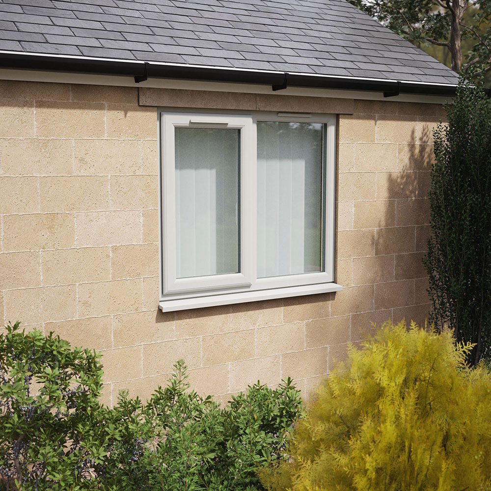 Crystal Agate and White LH Side Hung Next to a Fixed Obscure Triple Glazed Window 1190 x 1115mm Image 2