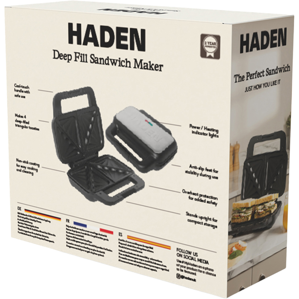 Haden 215482 Black Deep Fill Sandwich Maker Image 5