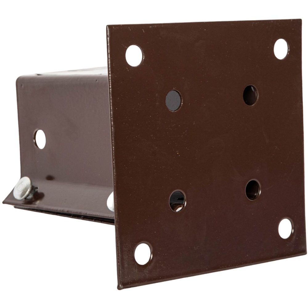 Samuel Alexander 75 x 75mm Bolt Down Metal Garden Fence Post Holder Image 5