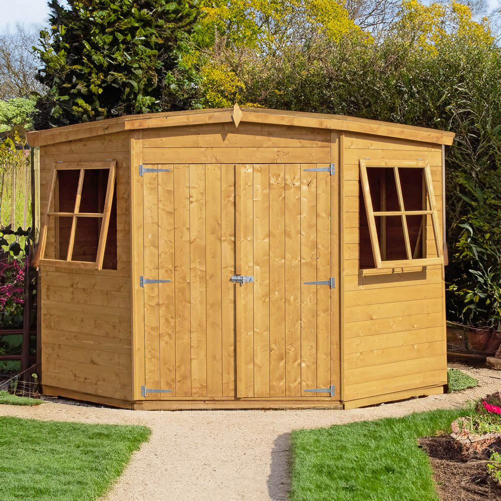 Shire 8 x 8ft Double Door Shiplap Corner Shed Image 3