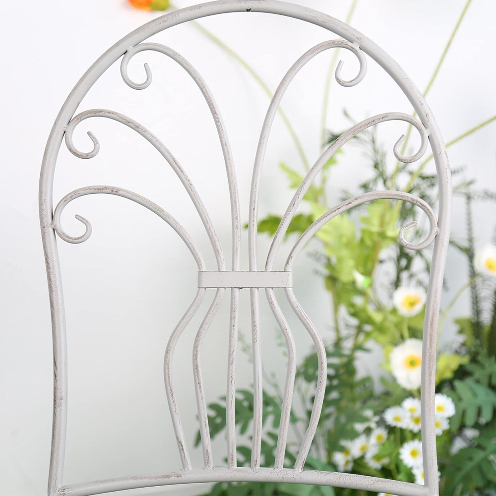 Glamhaus Salerno 2 Seater Bistro Set Antique Grey Image 9