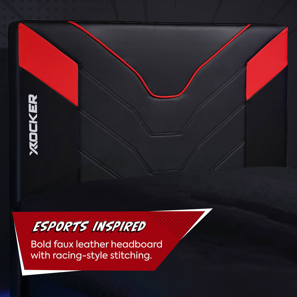 X Rocker Cerberus MKII Single Carbon Red Gaming Bed Image 5