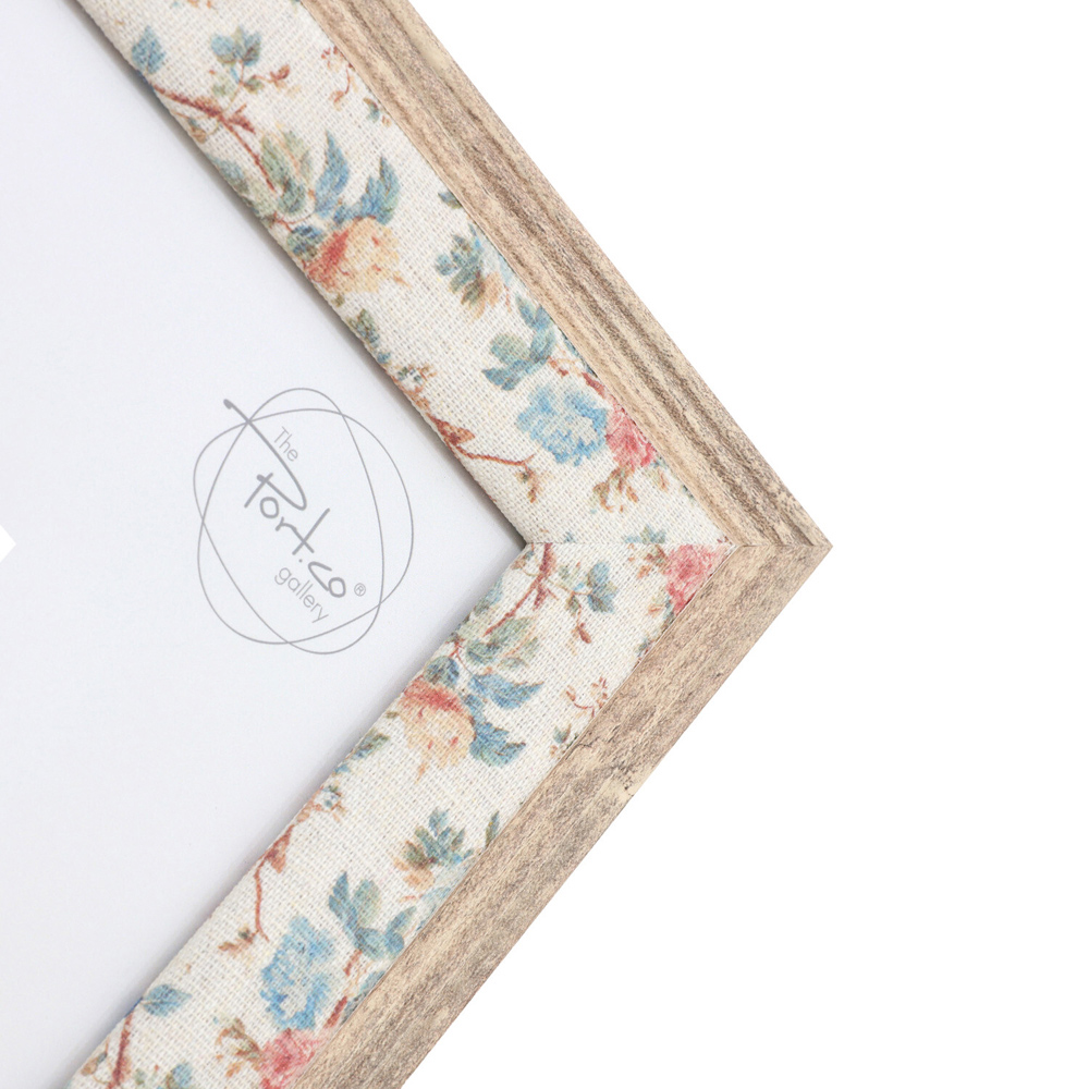 Floral Linen Wooden Frame Image 6