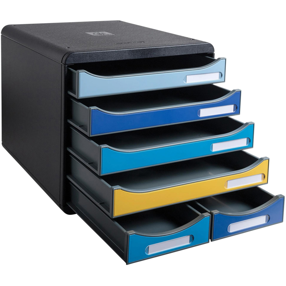 Exacompta Big Box Maxi Bee Blue 3 Drawer Multicolour Filing Module Image 5