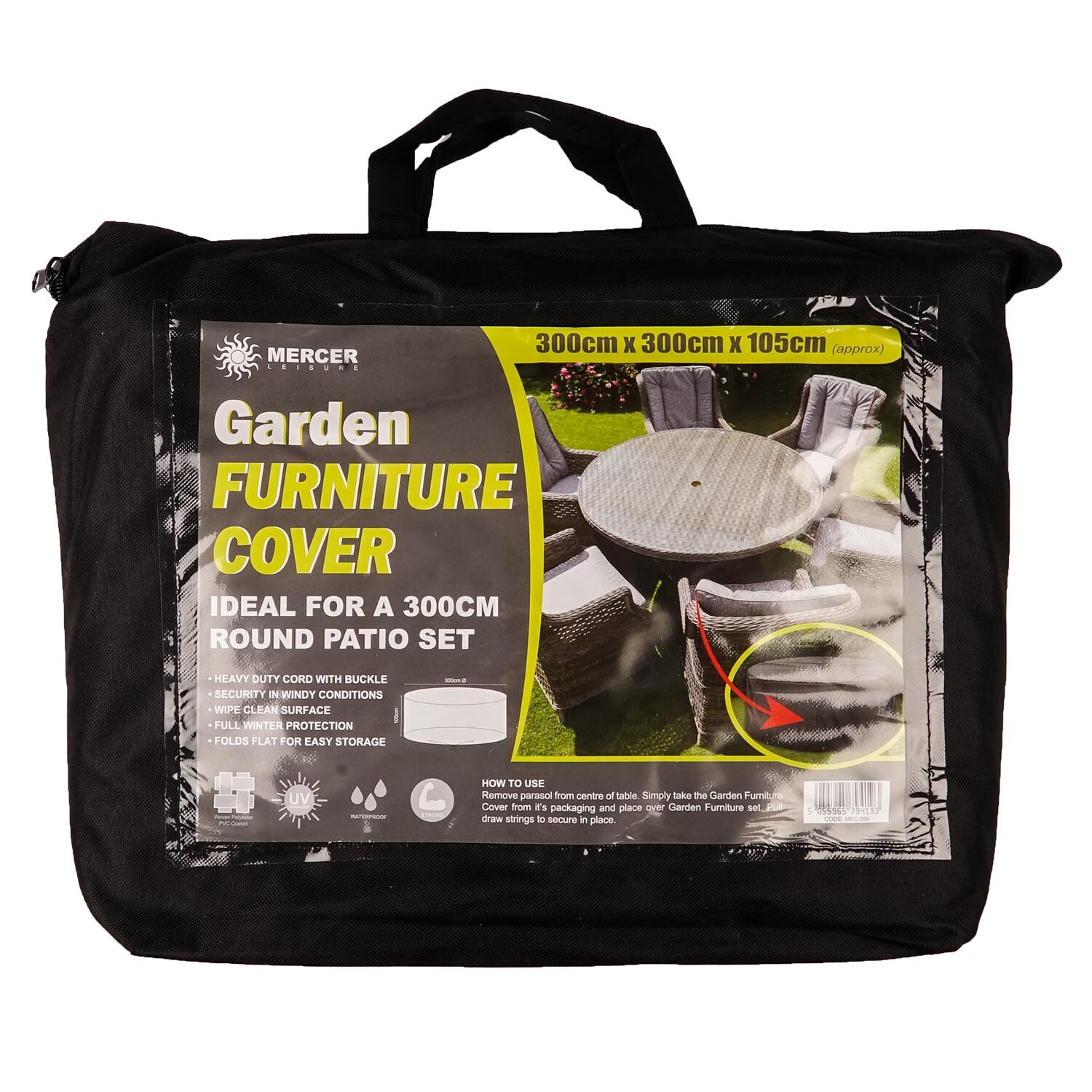 Mercer Leisure Large Round Furniture Cover Image