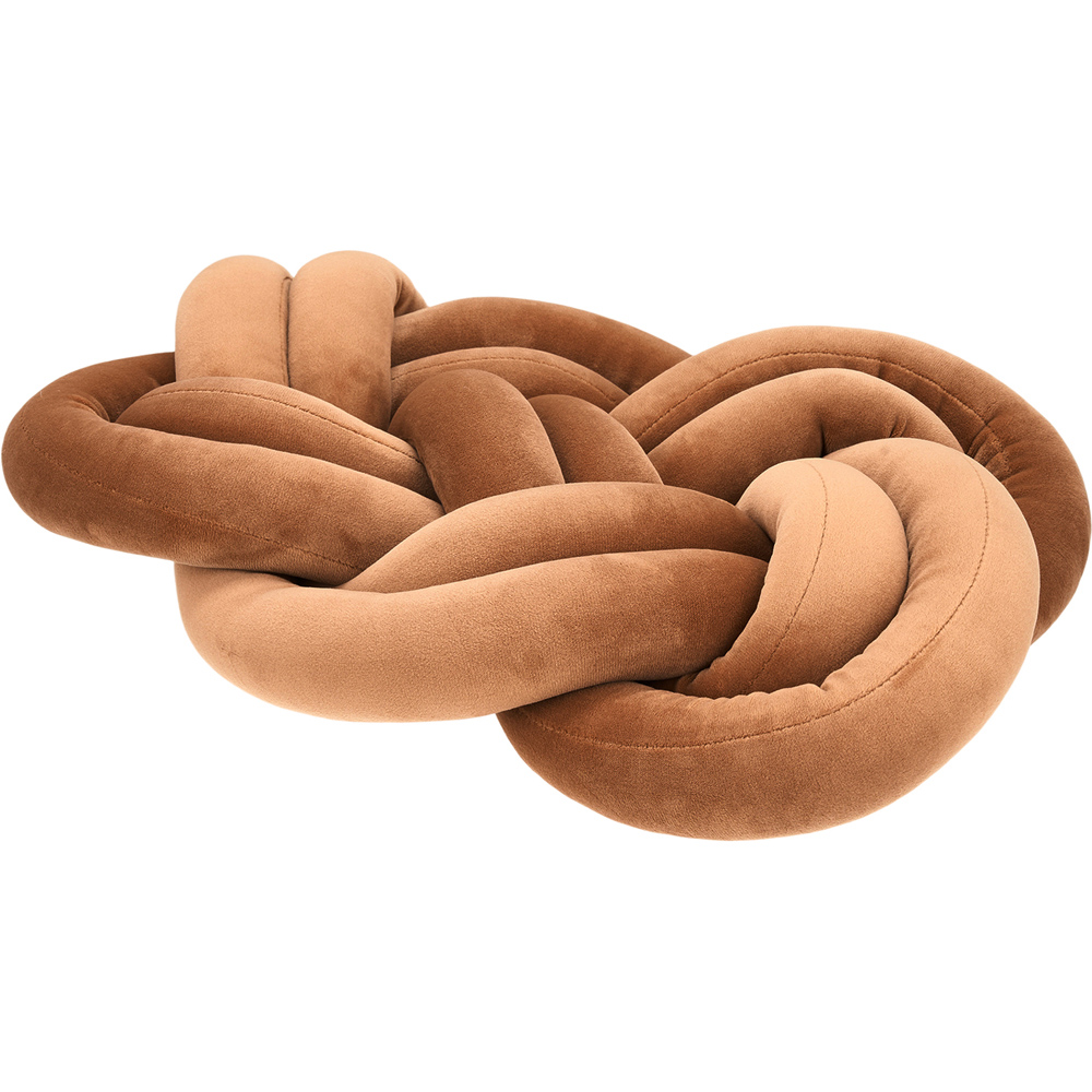 Living and Home Coffee Brown Knotted Sofa Cushion 35 x 45cm 2 Pack Image 3