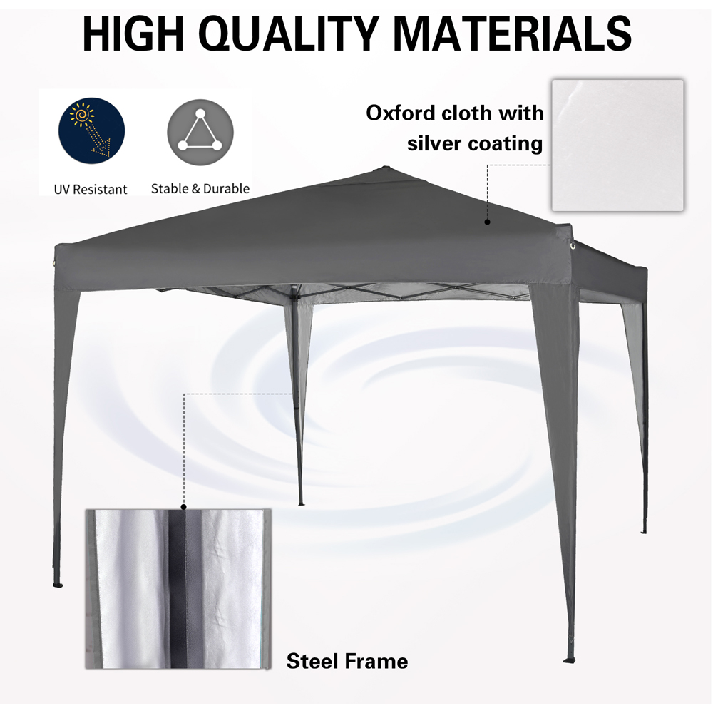Grey Pop Up Outdoor Gazebo 2 x 2m Image 9