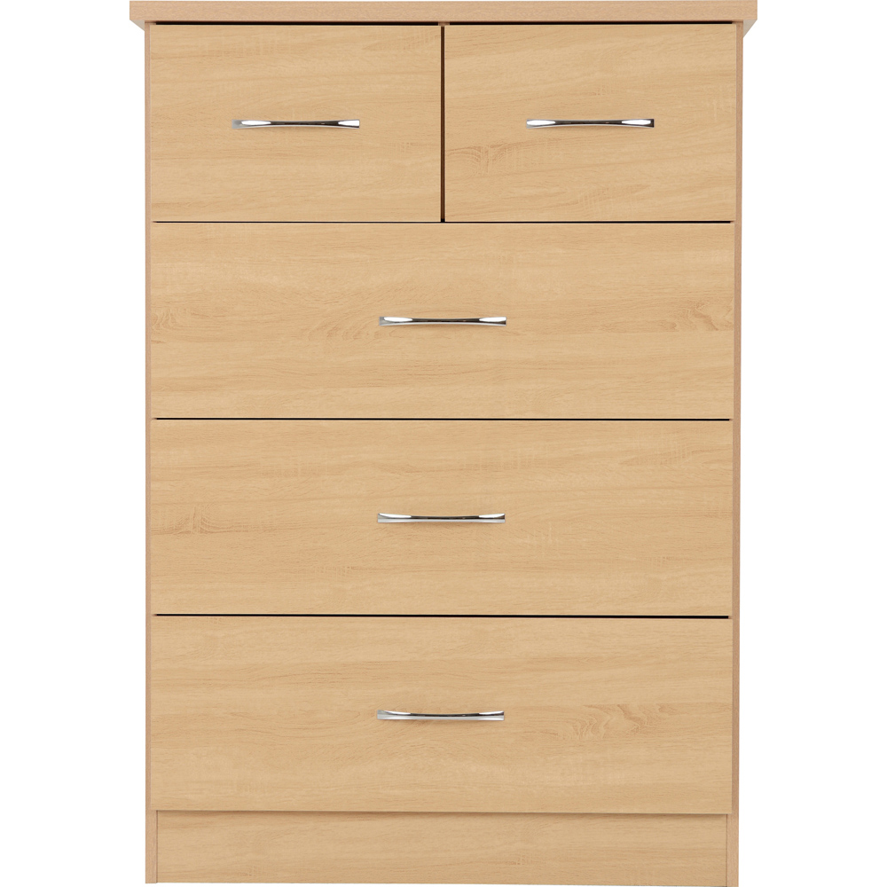 Seconique Nevada 3 Large 2 Small Drawer Sonoma Oak Effect Chest of Drawers Image 3