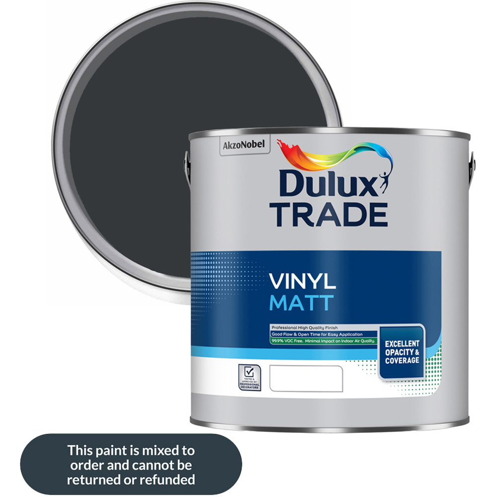 Dulux Trade RAL 7016 Walls and Ceilings Vinyl Matt Paint 2.5L Image 1