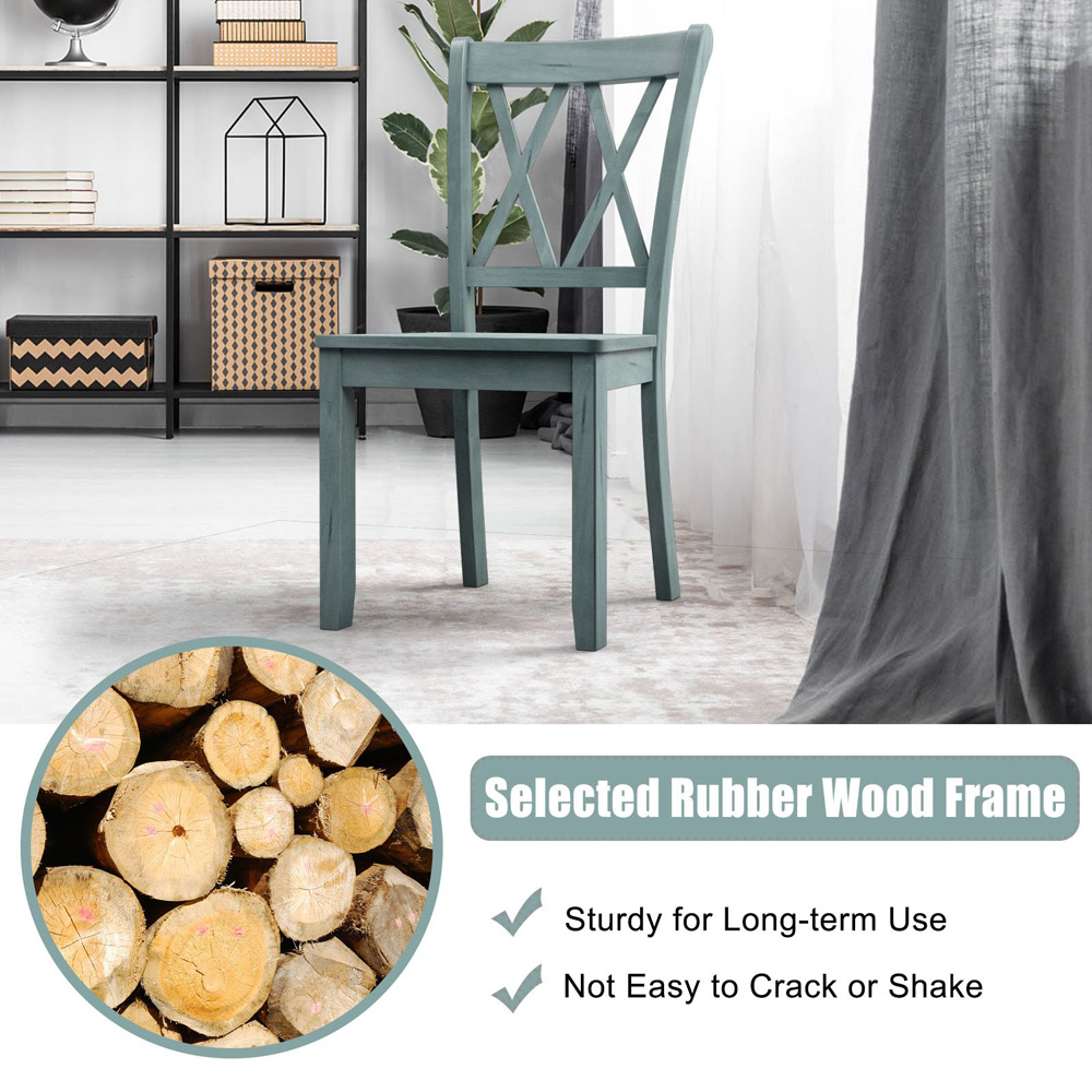 Costway Set of 2 Wooden Dining Chair Image 7