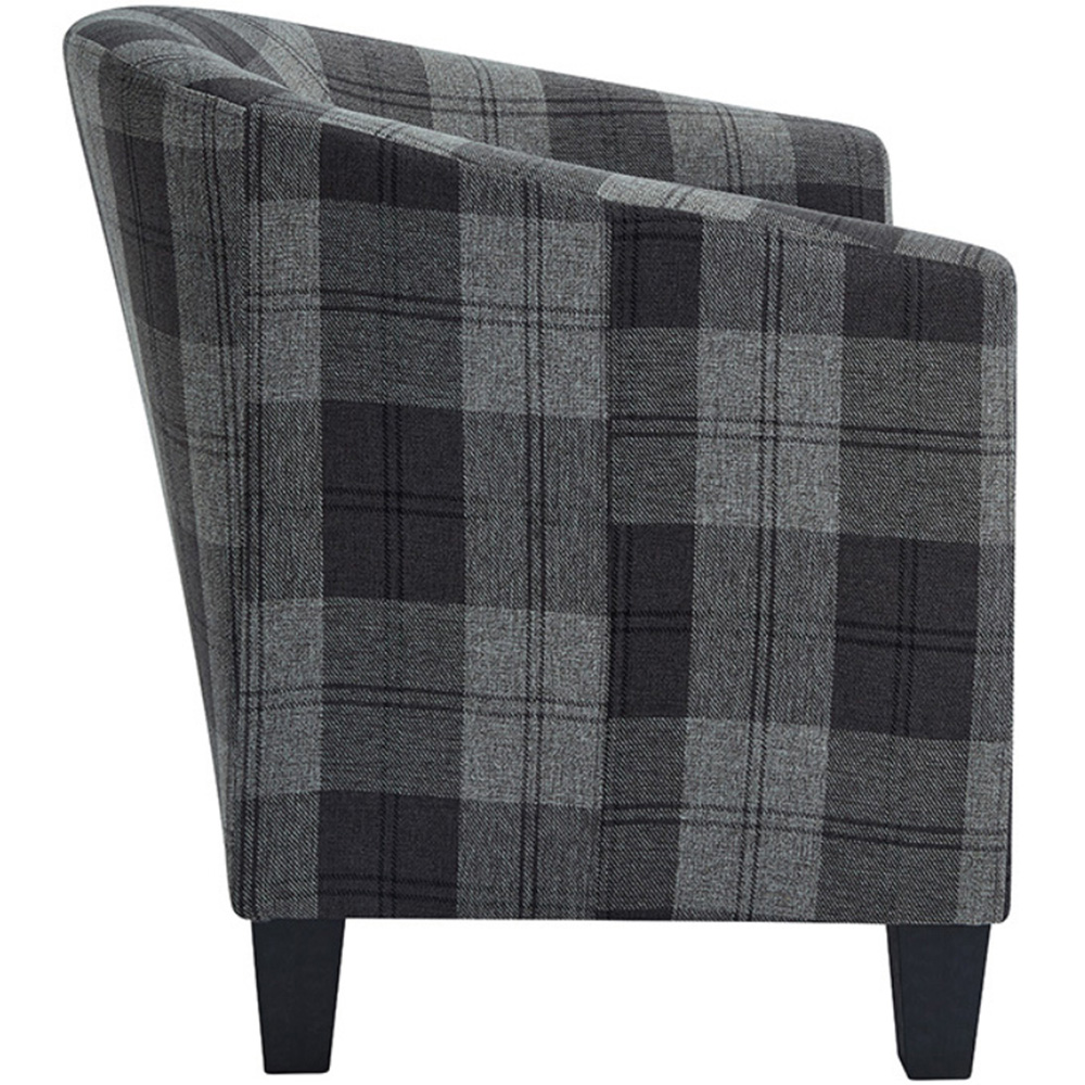 Home Detail Canberra Grey Tartan Tub Chair Image 3