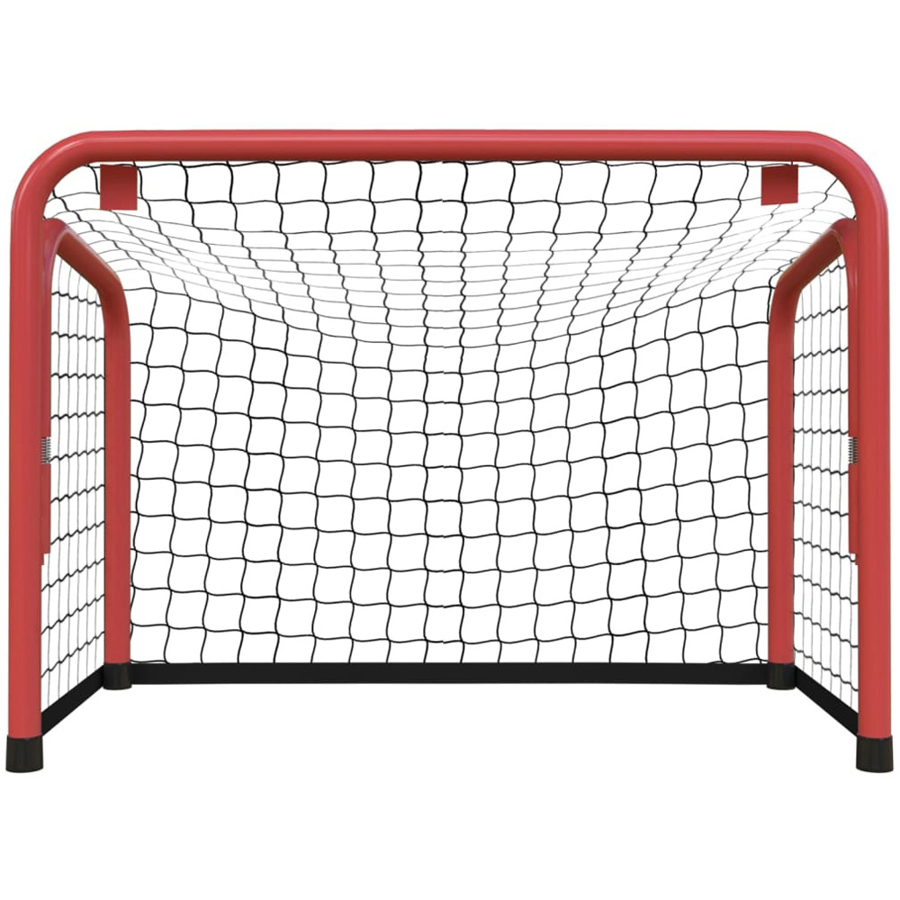 Walplus Red and Black Steel and Polyester Hockey Goal with Net Image 3