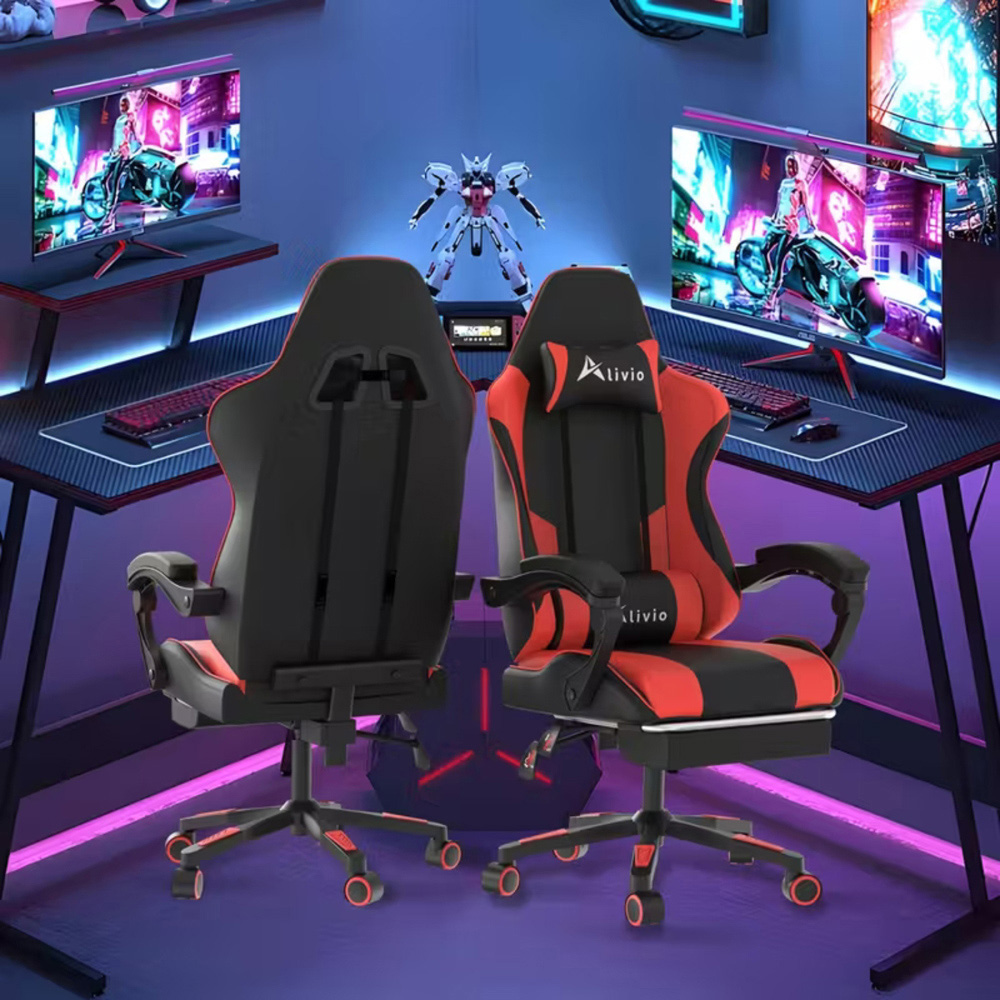 Alivio Red Ergonomic Massage Gaming Chair Image 5