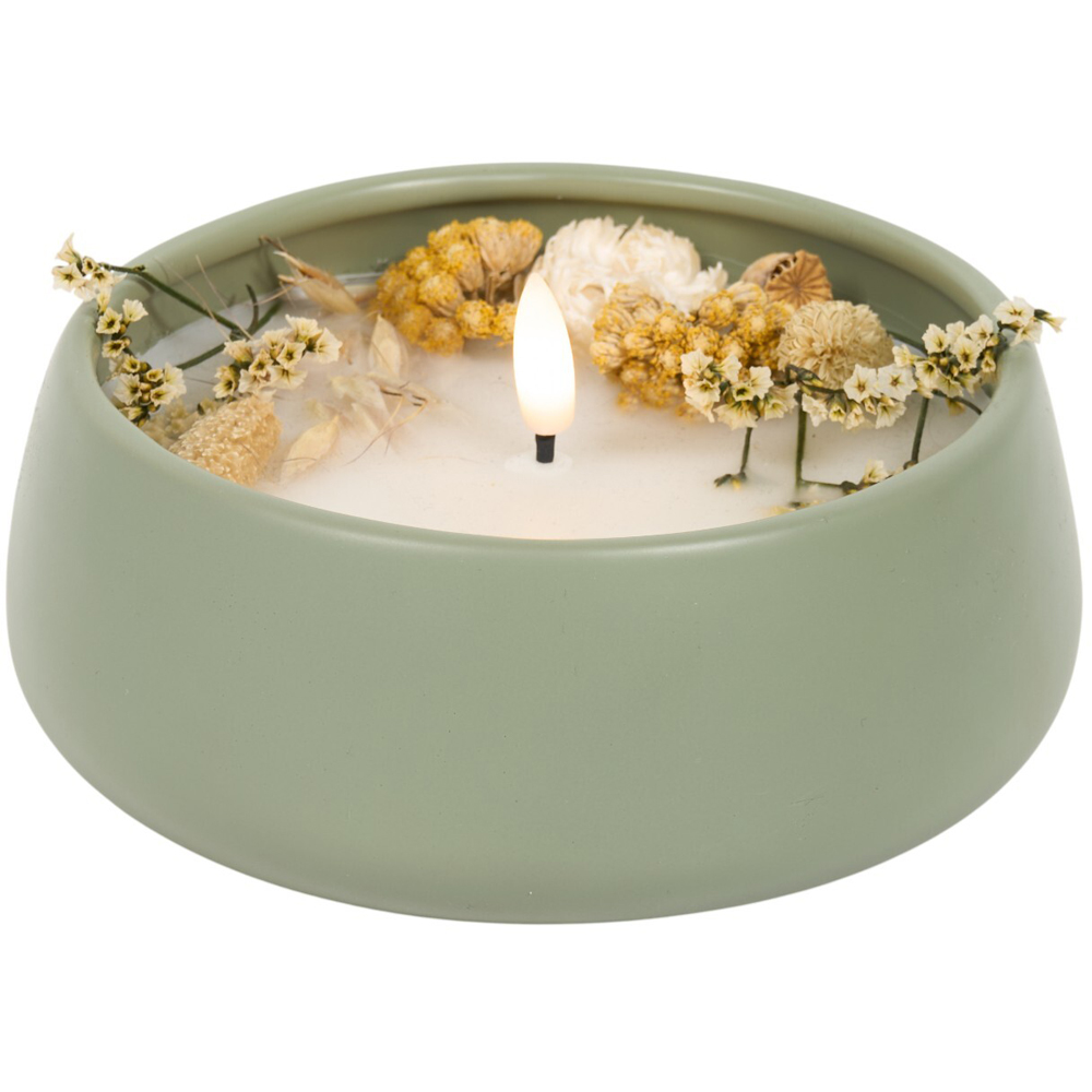 Floral Ceramic LED Candle Image 2