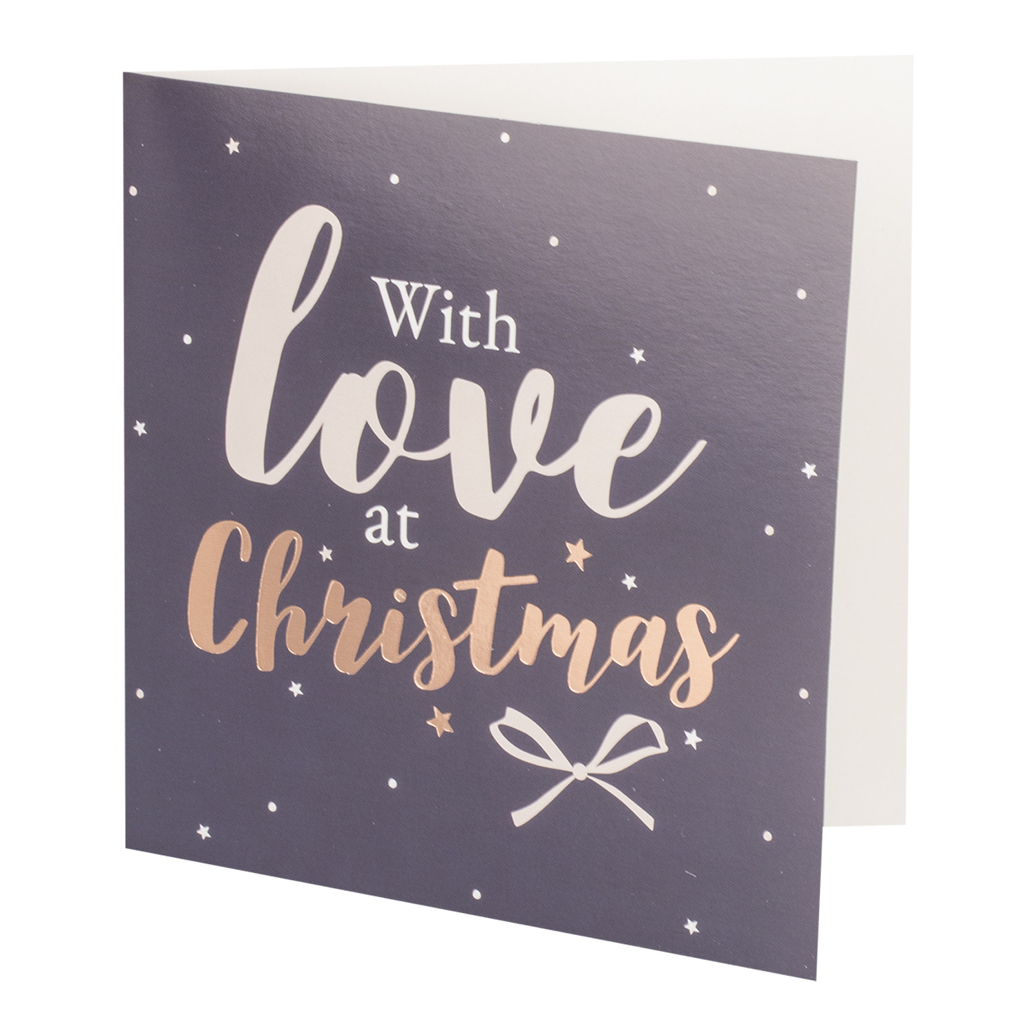 Pack of 10 Square Lux Metallic Christmas Cards Image 3