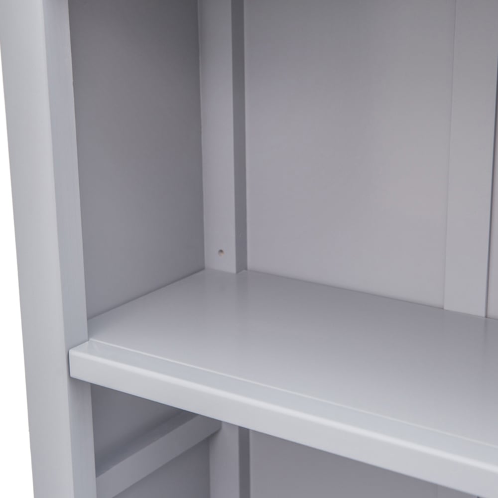 Biccari 3 Shelf Grey Bookcase Image 5