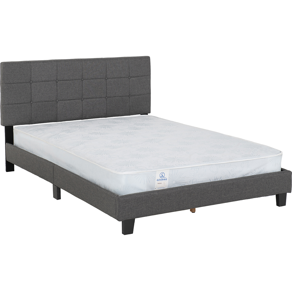 Seconique Arran Double Grey Fabric Bed Frame Image 3