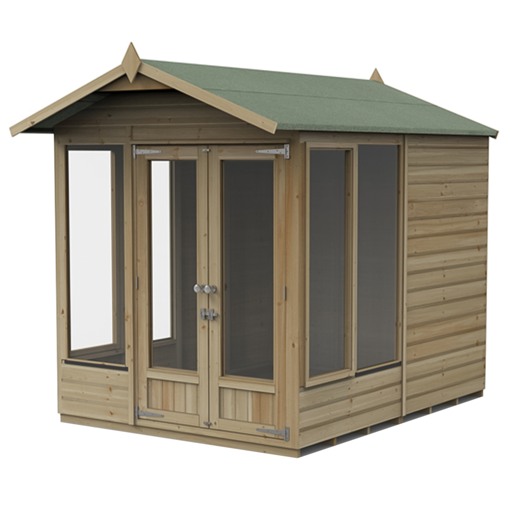 Forest Garden Beckwood 6 x 8ft 2 Opening Shiplap Apex Summerhouse Image 1